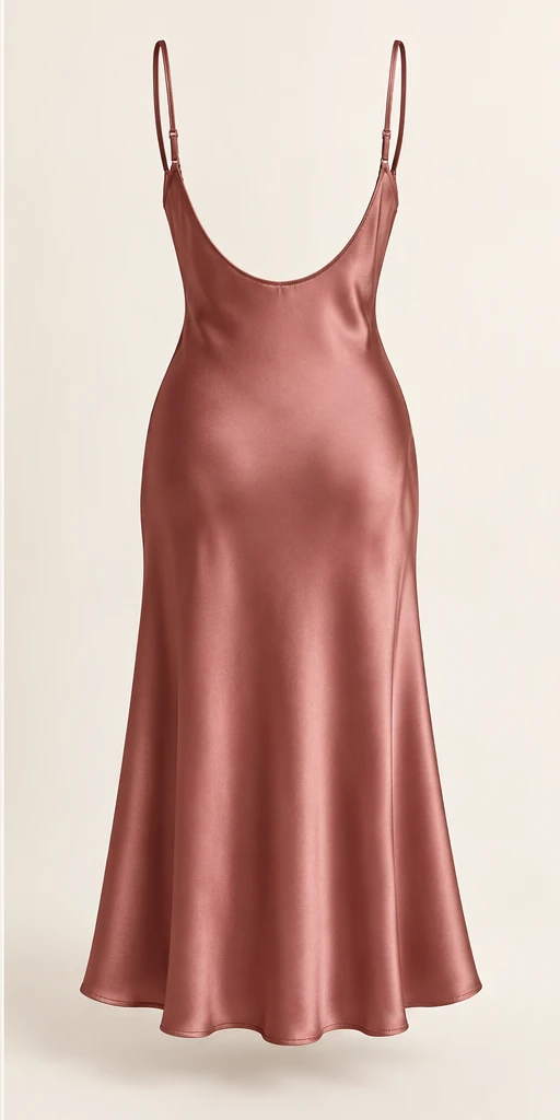 Anaïs Open-Back Midi Dress in Rosewood — back view