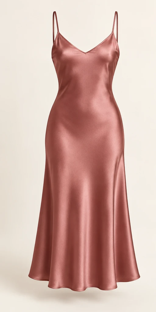 Anaïs Open-Back Midi Dress in Rosewood — front view