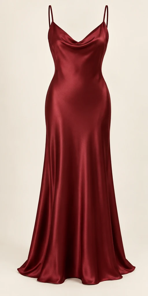 Séraphine Tie-Back Maxi Dress in Garnet — front view